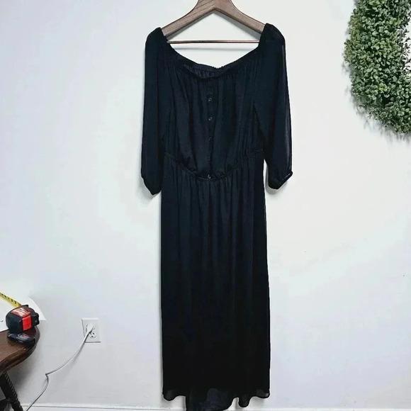 Lane Bryant 18/20 NWT black maxi dress - Picture 4 of 11